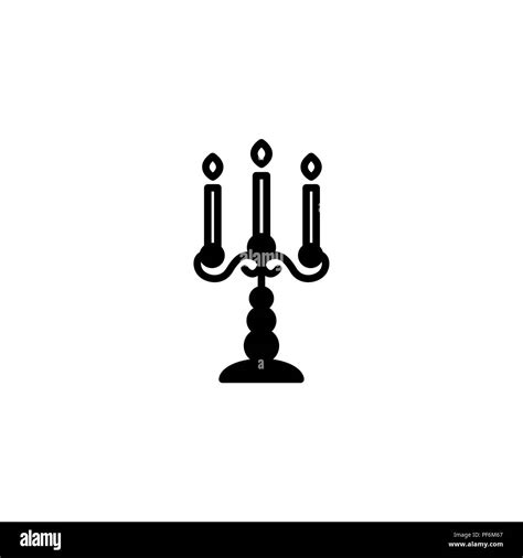 Web line icon. Candlestick. black on white background Stock Vector ...