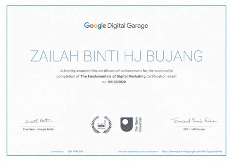 Google Digital Garage Certificate | Freelancer