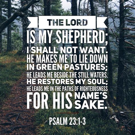 The Lord is my shepherd | Lord is my shepherd, Psalm 23 1, Trust god