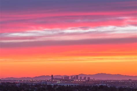 Downtown Phoenix skyline at sunset from Tempe • Dan Sorensen