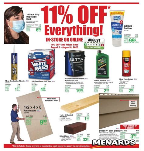 Menards Weekly Ad Aug 02 – Aug 08, 2020