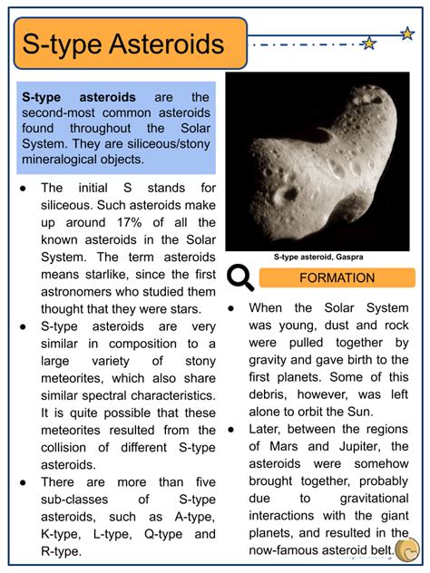 S-type Asteroids Worksheet | Facts, Location & Formation