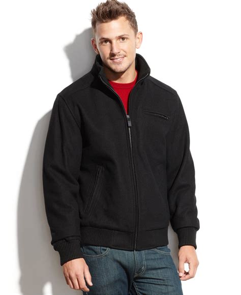 men's wool bomber jacket with zipper - Zoraida Justus