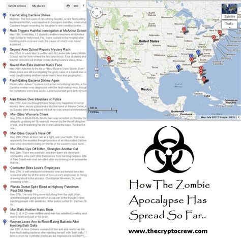 Map of the Zombie type outbreak ~ The Crypto Crew