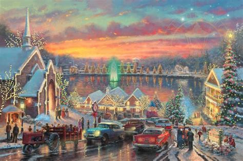 Painting & Co - Thomas Kinkade - The Lights of Christmastown ...