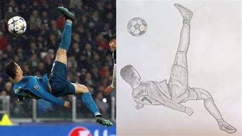 Easy Steps to Draw Ronaldo's Amazing Bicycle Kick - YouTube