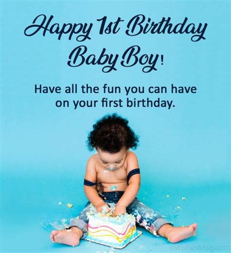 Happy 1st Birthday Boy Wishes - Quotes, Messages, Status & Images - The Birthday Wishes