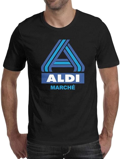 UONDLWHER Mens Round Neck Aldi-Supermarket-Logo- Loose T-Shirts: Amazon ...