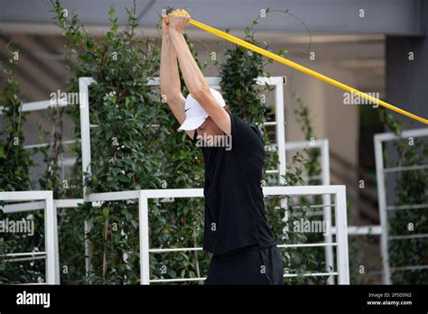 Jannik Sinner training in Rome during Ibi20 Stock Photo - Alamy