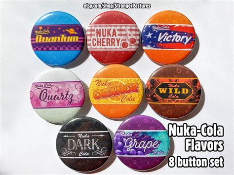 Nuka Flavors 8 Button Set - Etsy