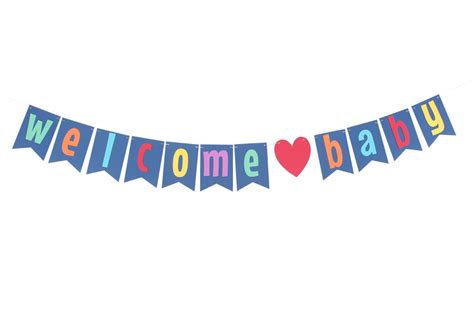 Welcome Baby Banner Welcome Home Banner Baby Shower Banner Navy Baby ...