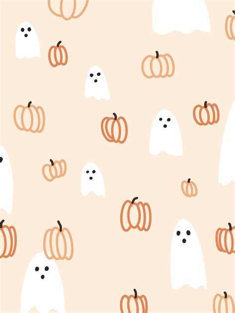 Cute Ghost & Pumpkin Background-digital Download-instant - Etsy