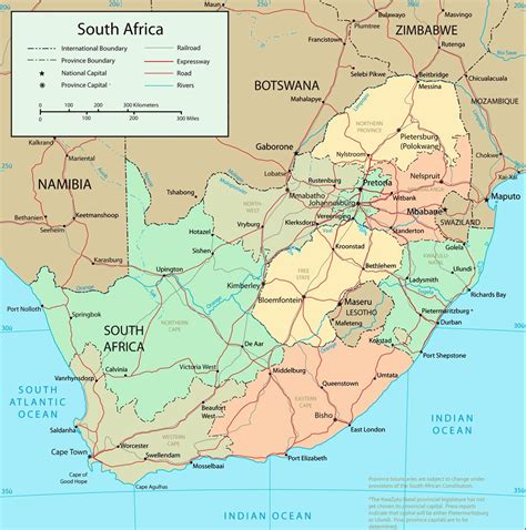 South Africa In Africa Map