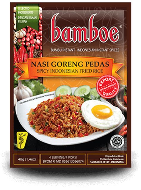 Bamboe Bumbu Nasi Goreng Pedas (Spicy Indonesian Fried Rice), 40 Gram - Javanese Taste