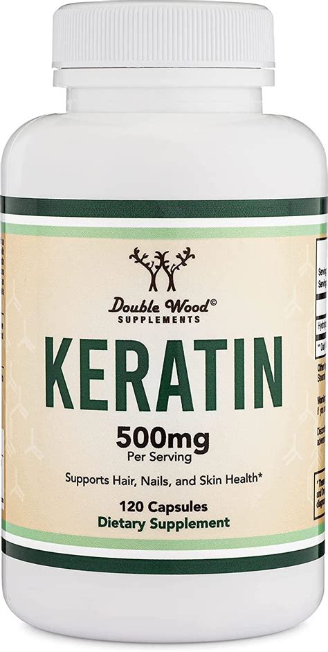 Keratin Hair Growth Vitamin - 500mg (120 Pills) for Men & Women - Vital Protein for Hair, Skin ...