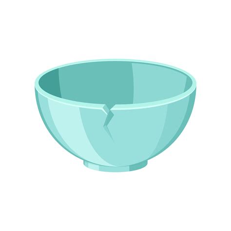 Broken bowl flat vector isolated 13809277 Vector Art at Vecteezy