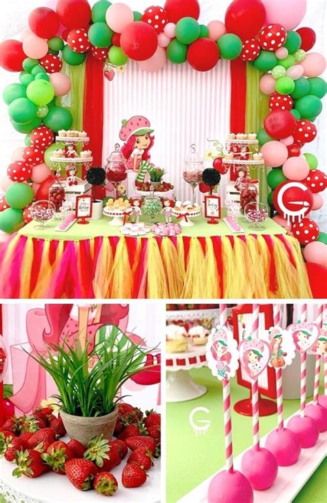 Adventurous Strawberry Shortcake's Party Tablescape