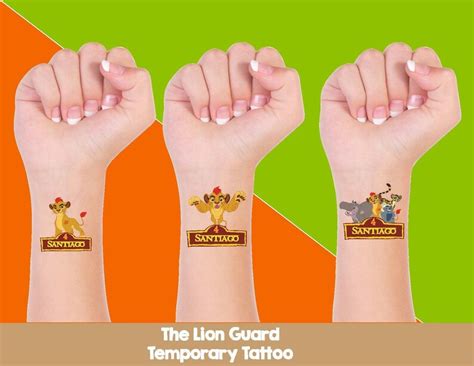 The Lion Guard Temporary Tattoo The Lion Guard Tattoo The | Etsy