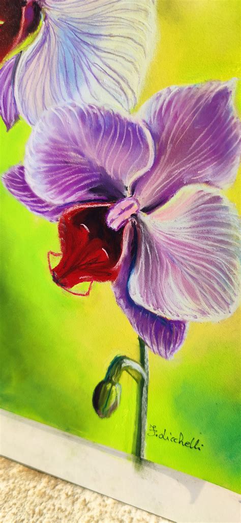 Orchid Painting Pastel Original Floral Drawing Soft Pastel Drawing ...