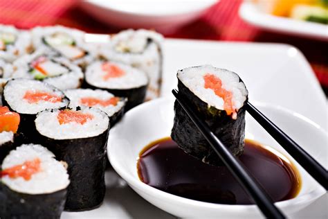 Download Oriental Maki Sushi Wallpaper | Wallpapers.com