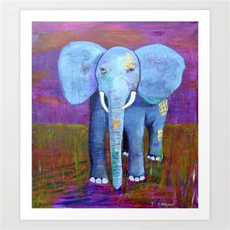 "Spirit of the Elephant" print of original painting by HeavenSpirit Creations (Jenny Gabrenas ...