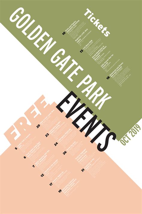 Golden Gate Park Event Poster on Behance