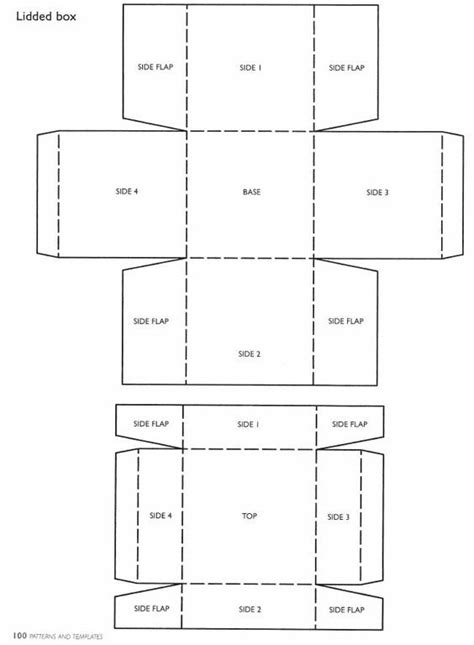 Lidded box template. Instructions pinned separately. | Paper box ...