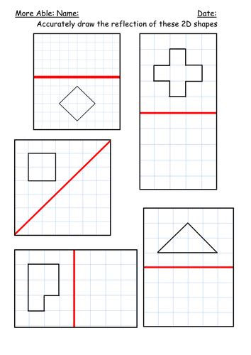 Reflection of Shapes | Teaching Resources | Reflection math, Learning math, Teaching