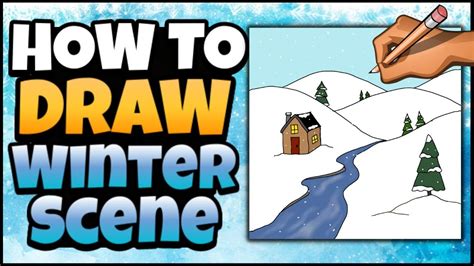 How to Draw a Winter Scene | Winter Art for Kids | Brain Break - YouTube