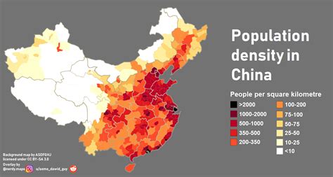 Population density in China [OC] : MapPorn