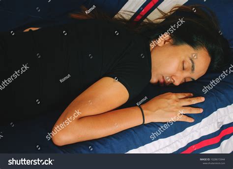 Woman Bed Sleeping Relax Alone Home Stock Photo 1028615944 | Shutterstock