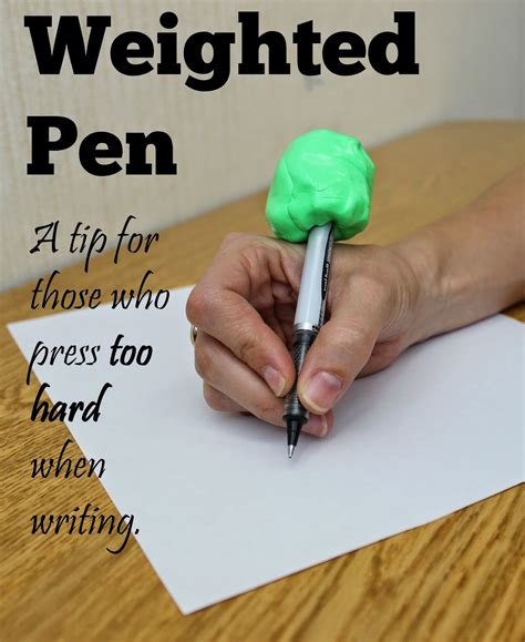 OT Cafe: Reader tip: Weighted pen for those who press too hard