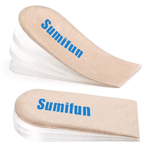 Sumifun Heel Lift, 4-Layer 1 Inch Gel Shoe Lifts for Women Uneven Legs, Adjustable Orthopedic ...