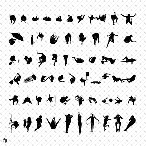 Cad People Top View Silhouettes – Toffu Co