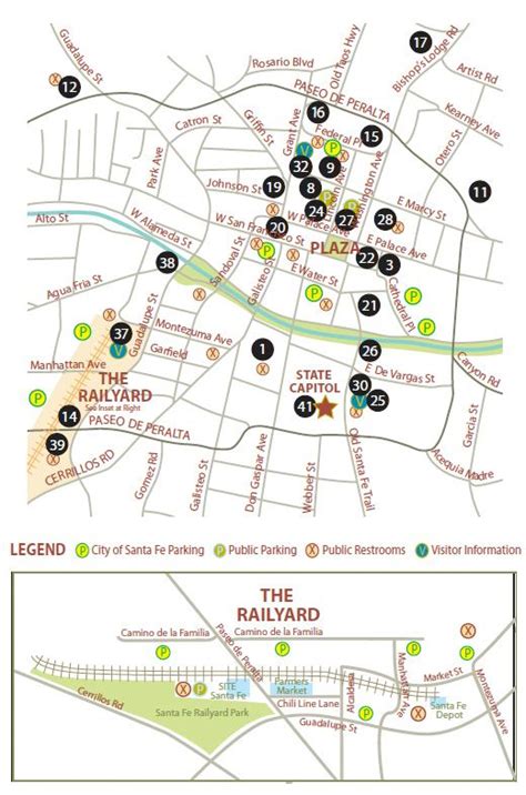 Santa Fe Art Galleries Map | Printable Templates Free