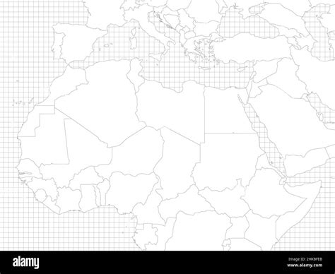 Northern Africa simple outline blank map Stock Vector Image & Art - Alamy