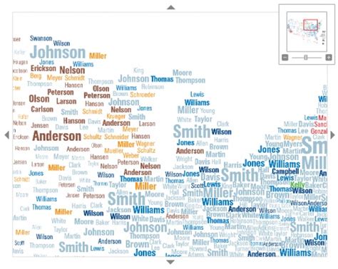 What’s in a Surname--shows the most common surnames across the country ...