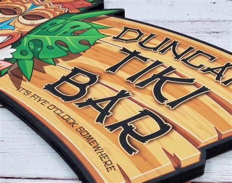 Personalized Tiki Bar Sign, Custom Tiki Sign, Tiki Bar Sign, Beer Gift, Home Bar Beer Gift, Gift ...