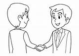 Kids Shake Hands Coloring Pages sketch template