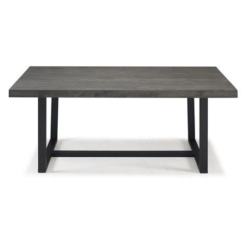 72 Inch Rustic Solid Wood Dining Table - Grey by Walker Edison