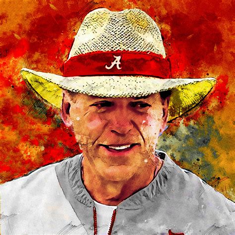 Nick Saban Really Nice Hat Painting by John Farr - Fine Art America