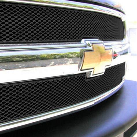 GrillCraft® CHE1500B - Chevy Silverado 1999 2-Pc MX Series Black Fine Mesh Main Grille