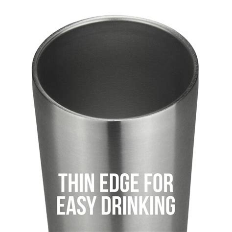 Kegco 16 oz. Stainless Steel Pint Glasses | Wayfair