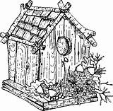 Traditional Bird House Coloring Pages  Best Place To Color sketch template