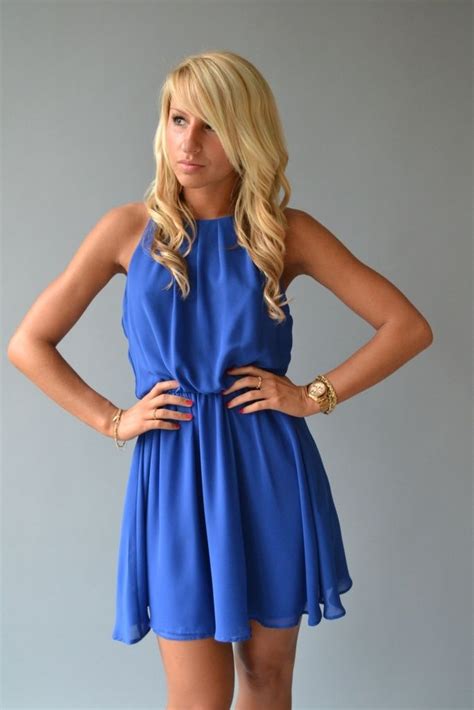 Electric Blue Dress $38 My style with skinny pants | Dresses, Fashion ...