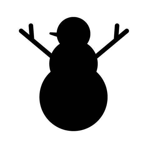 Joyful Christmas Snowman Silhouette Icon 27951259 Vector Art at Vecteezy