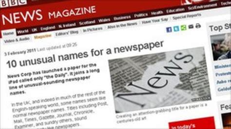 50 of the strangest newspaper names - BBC News