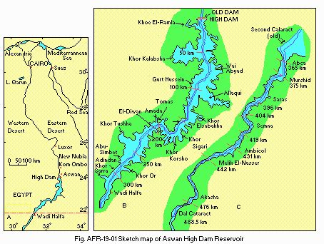 Lake Nasser Map