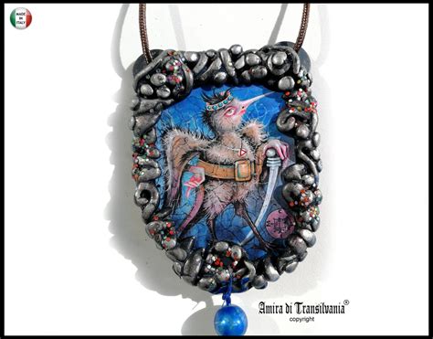 Caim Demon, Bird, Protective Talisman, Amulet, Evil Eye, Magic Power, Goth Jewel, Witchcraft ...