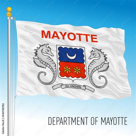 Mayotte flag, France, overseas territory, indian ocean, vector illustration Stock Vector | Adobe ...